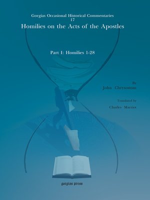 cover image of Homilies on the Acts of the Apostles